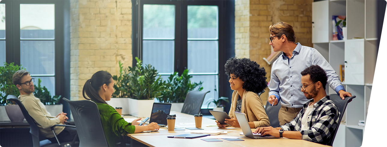 Team working on international digital strategy