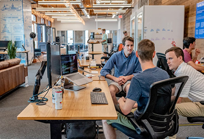 Team reviewing data strategy