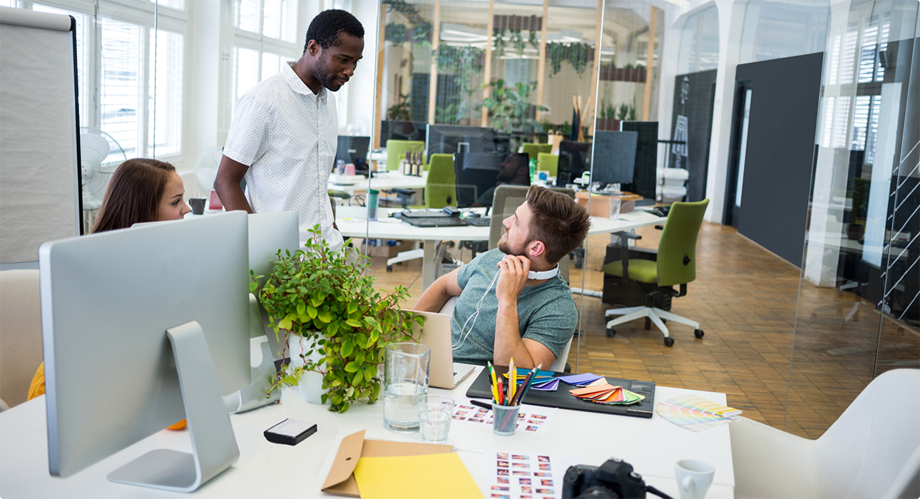 Digital strategy meeting screen showing data